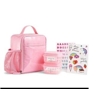 L.O.T.G Kids DIY Reusable Pink Insulated Lunch Bag